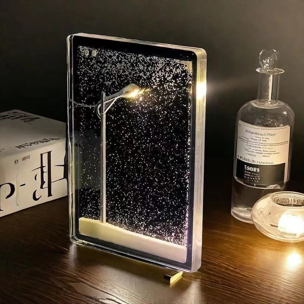 DIY Snowy Night Lamp