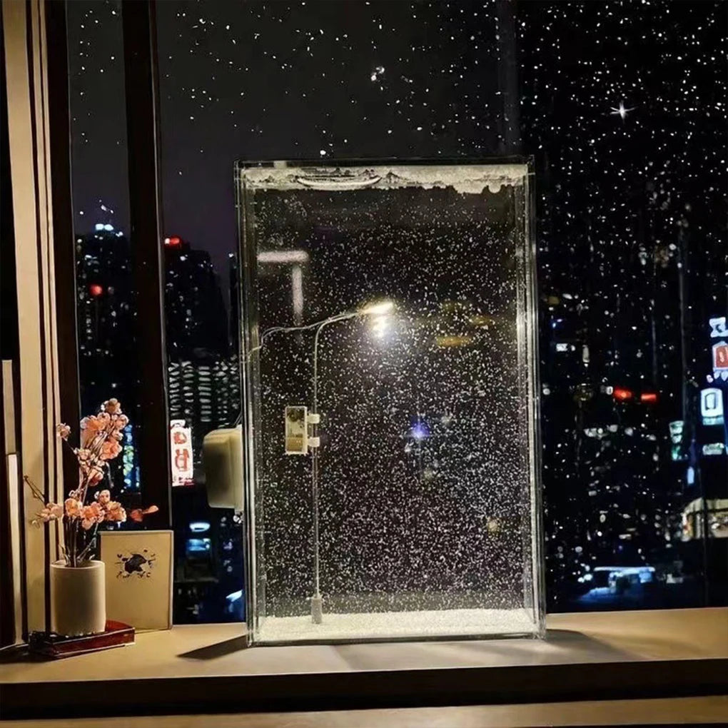 DIY Snowy Night Lamp